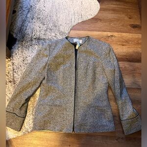 Liz Claiborne size 14 Gray Textured Blazer
